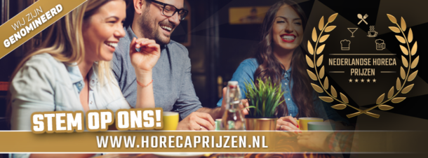 Banner Stem op ons voor de Nederlandse Horeca Prijzen